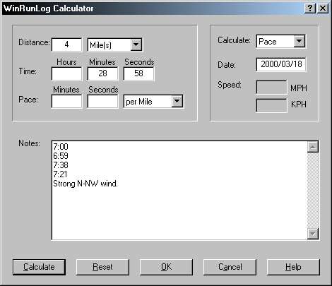 WinRunLog Calculator
